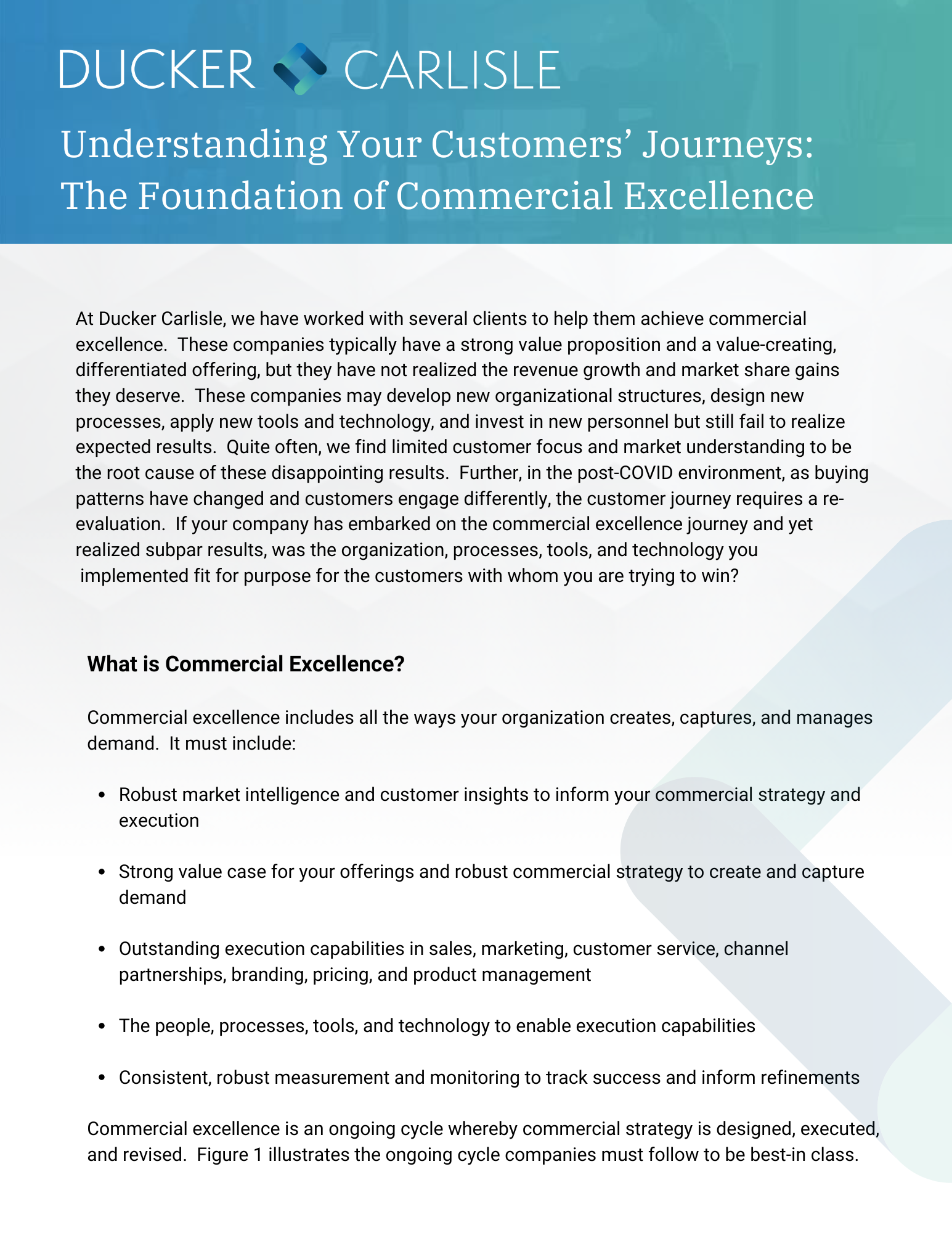 Understanding Your Customers’ Journeys The Foundation of Commercial Excellence